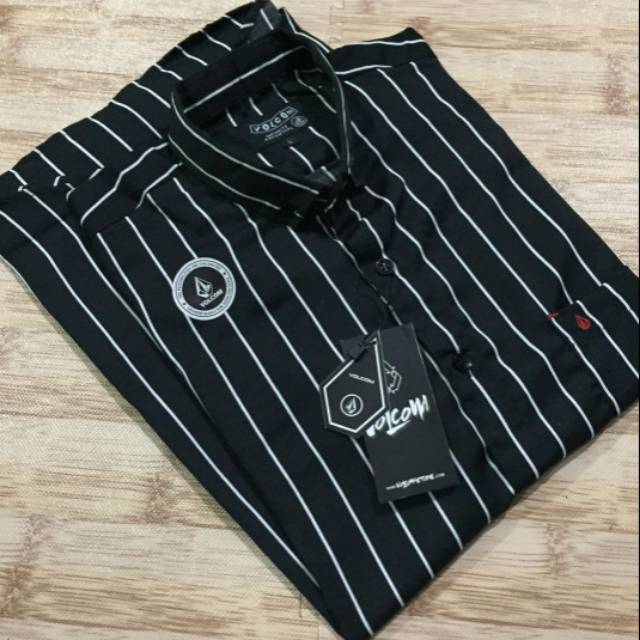 KEMEJA STRIPE PRIA LENGAN PENDEK