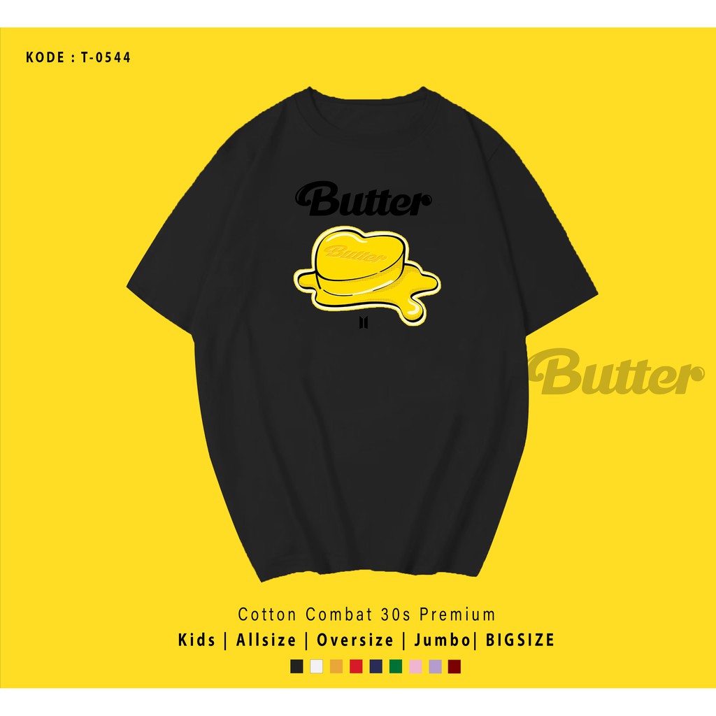 T0544  T-SHIRT / KAOS UNISEX / TUMBLR TEE / REAL PICTURE KPOP BTS BUTTER ALBUM / IMPORT / ARMY