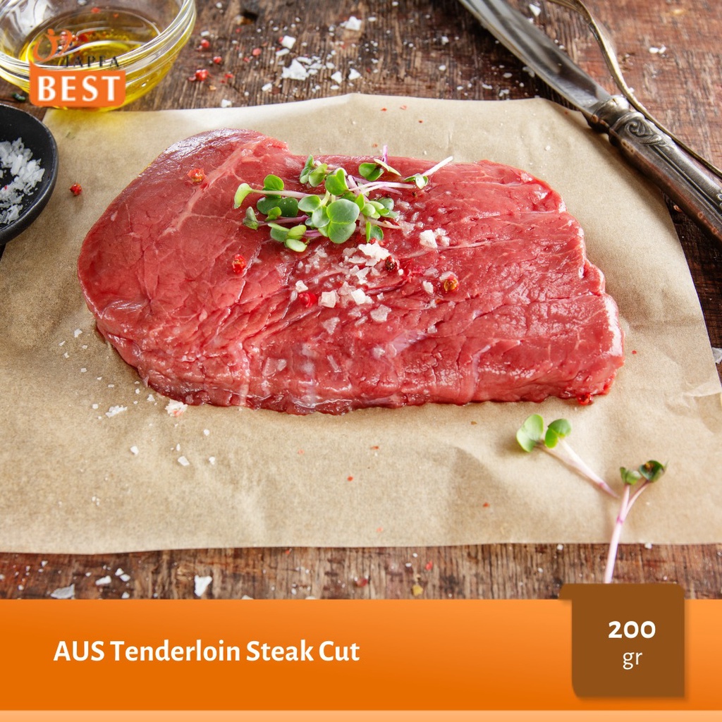 AUS Tenderloin Beef Steak Cut / Daging Sapi Impor Has Dalam 200gr