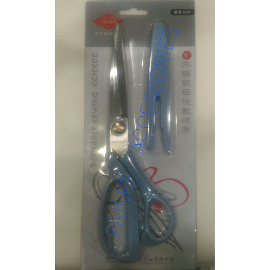 

Gunting Pemotong Bahan Kain, 9 inch Merk Dexian K-31 + Tutup Gunting