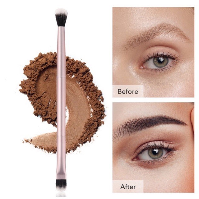 Make Up Brush Eyeshadow Double And Blending 2in1 Eye Makeup Tool Makeup Mata Riasan Mata Alis F092