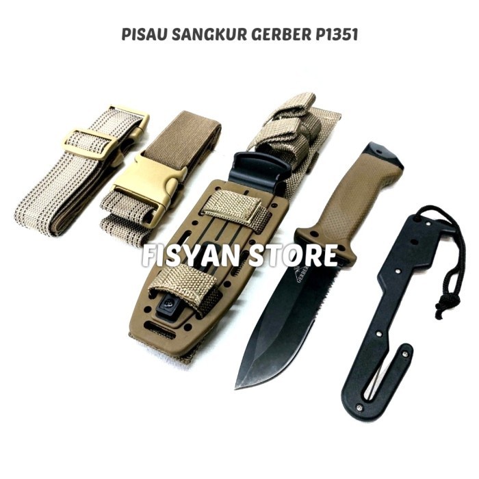 Pisau Sangkur Gerber P1351 | Pisau Survival BG GRYLLS P1351