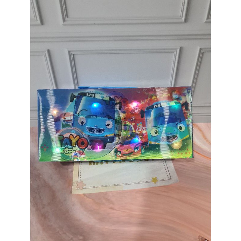 kotak pensil KODE password ada LAMPU/pencil case/KODE LED-Tayo kodeLED