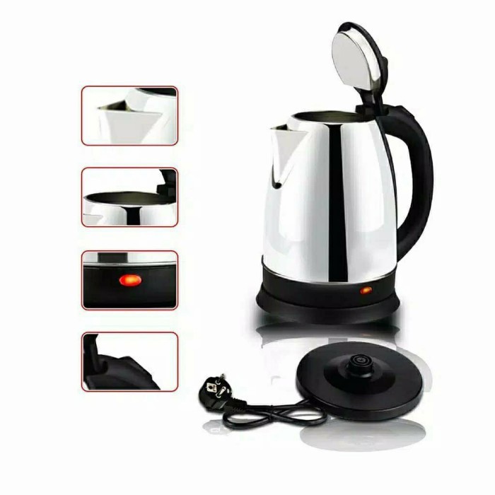 teko listrik  -  teko Electric Kettle 2L - Teko pemanas air - teko portabel