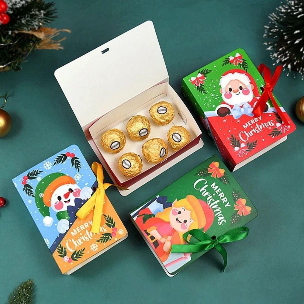 Preva 5Pcs Natal Gift Box Seri Buku Ajaib Suvenir Pesta Navidad Desain Buku Pesta Candy Box