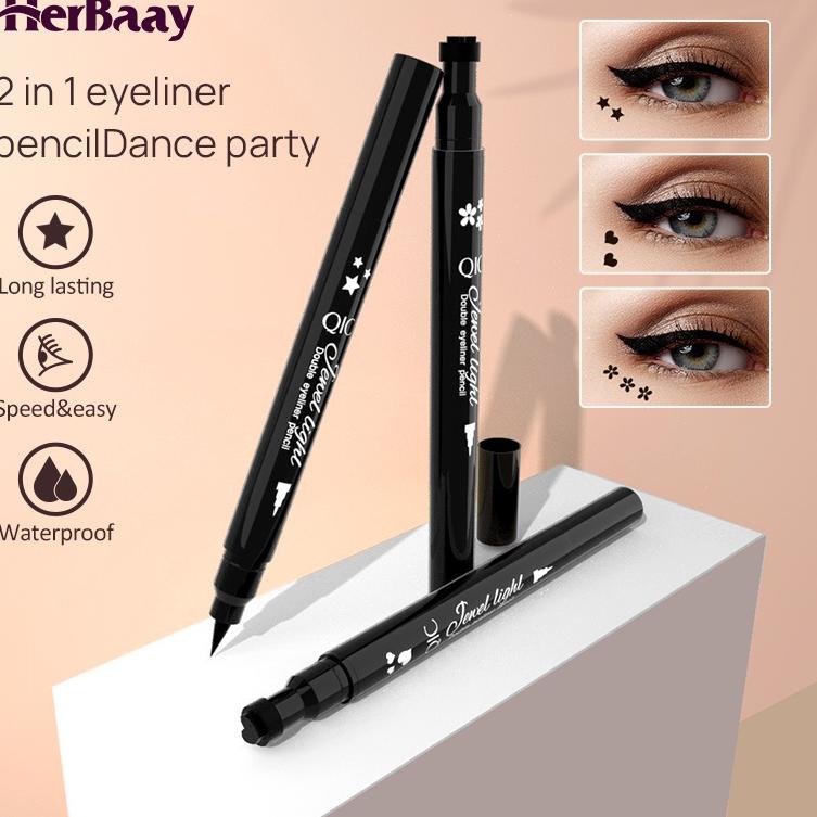 A4S4 Herbaay  Eyeliner eye stamp 2-in1 Waterproof eyeliner pencil 8VC