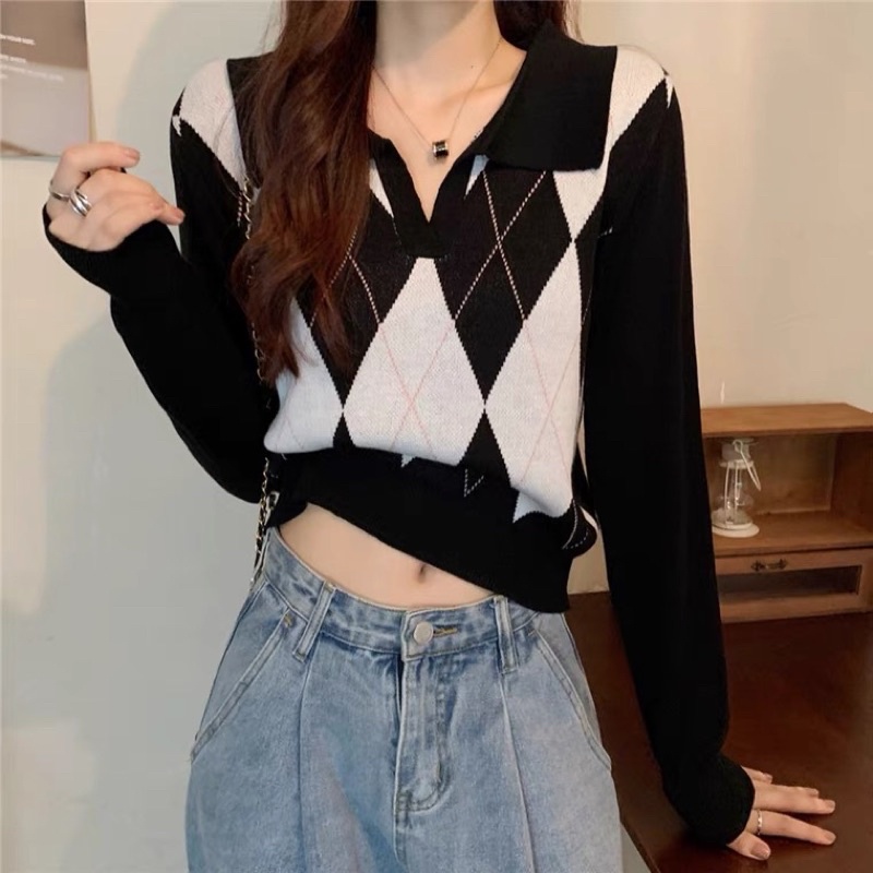 Selina Sweater / Sweater Rajut Korean Style Wanita Import