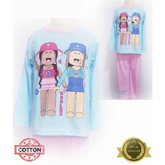Baju Tidur Stelan Kaos Anak Cewek Roblox Cewek Pp