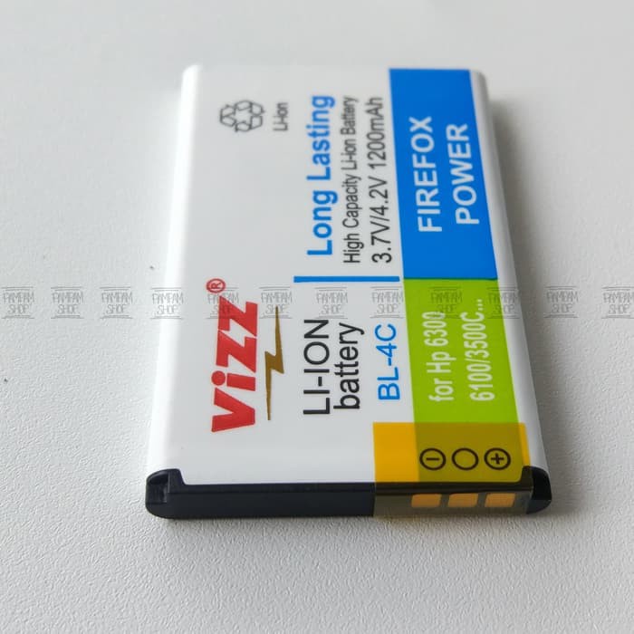 BARU  Baterai Vizz Double Power Nokia BL-4C BL4C 1202 2650 3500 6300 X2-00