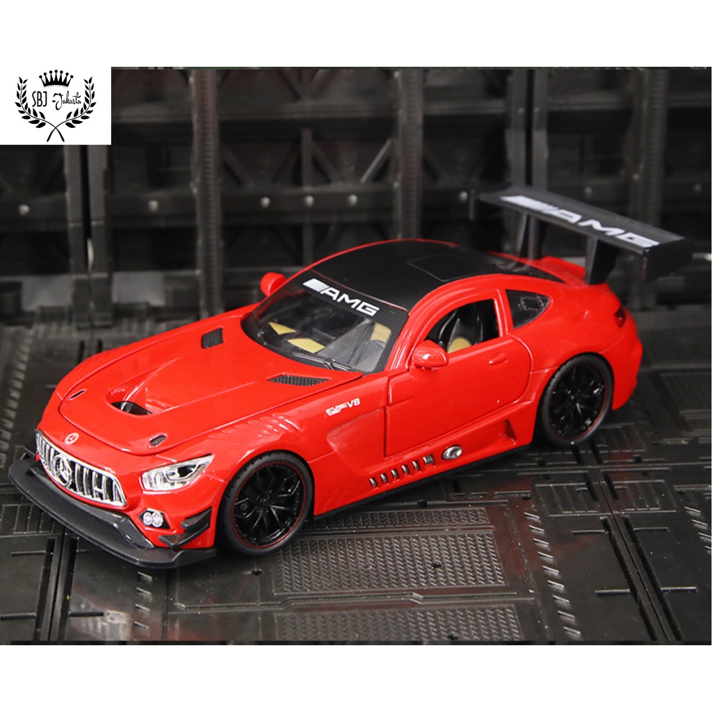 Diecast Mobil Mercedes Benz AMG GT Skala 1:24 Ukuran Besar Metal Alloy