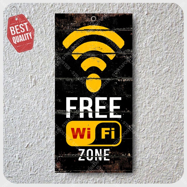 Poster Free Wifi Hiasan Dinding Poster Dekorasi dinding Pajangan dinding 143016STR