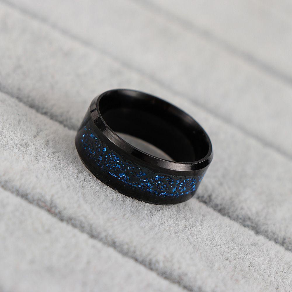 Cincin Pria Nanas New Anti Karat Naga Celtic Hitam