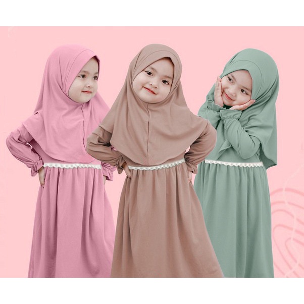 Gamis Bayi Newborn 0-3 tahun Baju Anak Perempuan Gamis Bayi 0 6 bulan Gamis Bayi 6 12 bulan Pakaian Muslim Anak