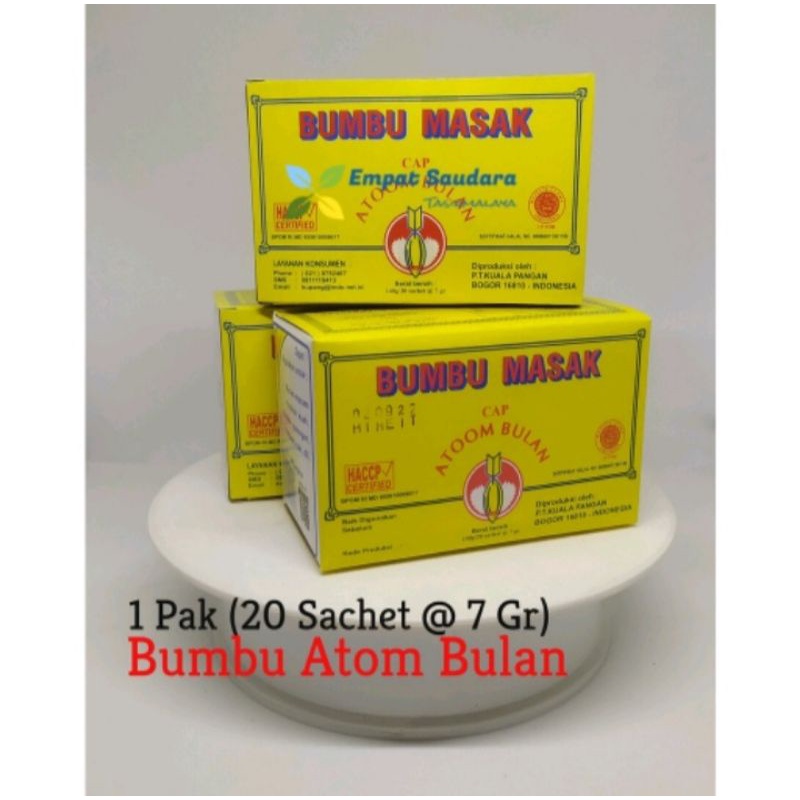 

BUMBU MASAK ATOM BULAN 1 pac isi 20 sachet @ 7 gram