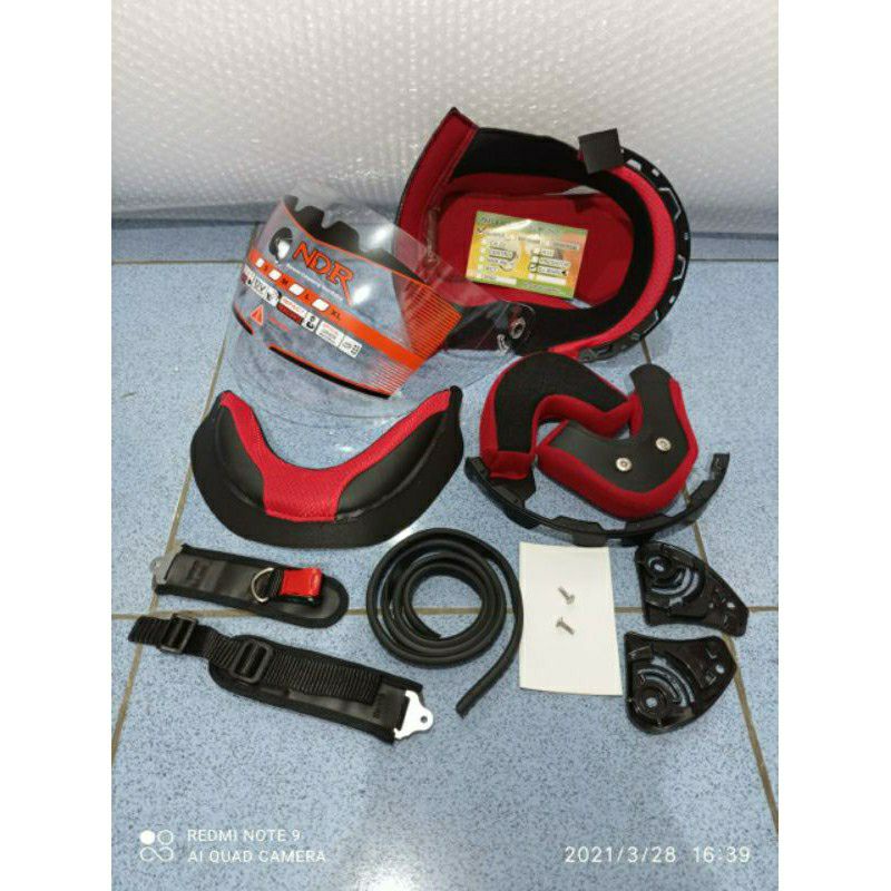 Paket komplit Busa spon helm lengkap ful set kyt dj maru kancing busa besi dan plastik/karet list, k