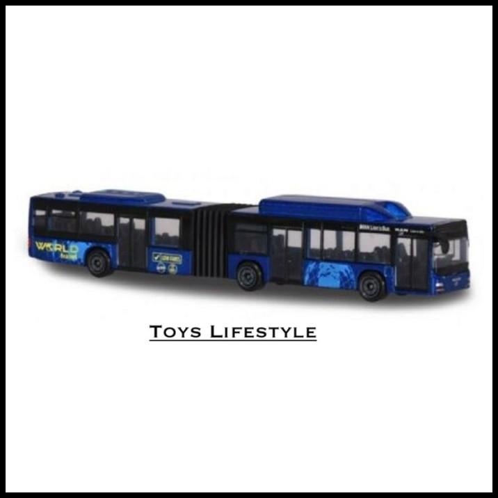 Majorette Diecast - City Bus (Biru) Mainan Bus Anak