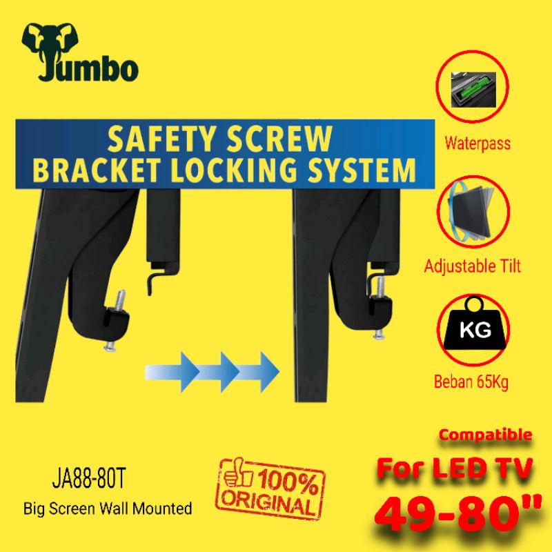 Bracket TV Jumbo 49 - 80 Inch Ori Import