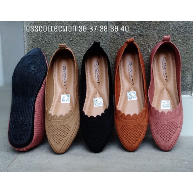 FLATSHOES RAJUT GRAVICI, REALPICTURE, GOOD QUALITY, FREE BOX