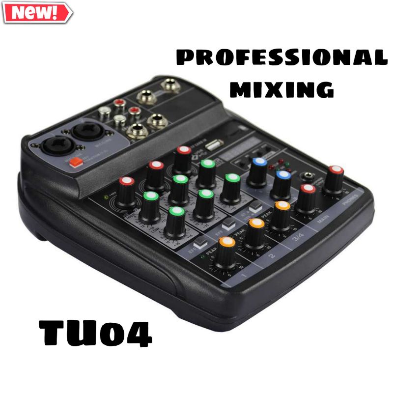 mixer audio 4 channel mixer mini ayun TU 04