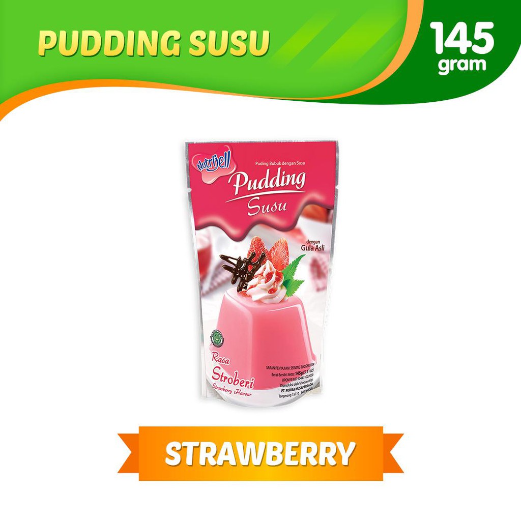 NUTRIJELL PUDING SUSU SANTAN 145 GRAM ANEKA RASA PUDDING ALL VARIANT BUAH NUTRIJEL COKLAT MANGGA VANILA PANDAN 170 gr 110 142 130 120 GROSIR MURAH SNACK MAKANAN RINGAN LAPIS SERBUK PUDING HALAL BPOM