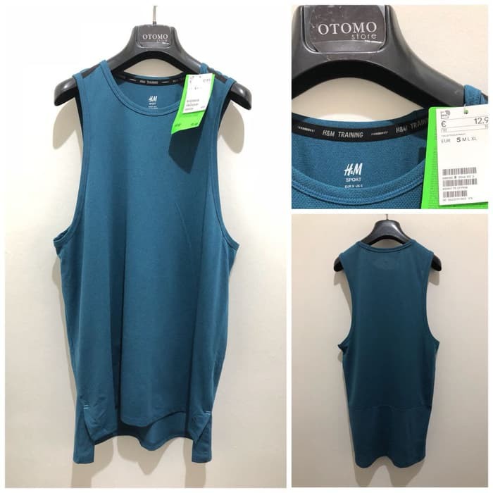 Sleeveless Hnm Sports Tank Top Blue Original Training Running H&M
