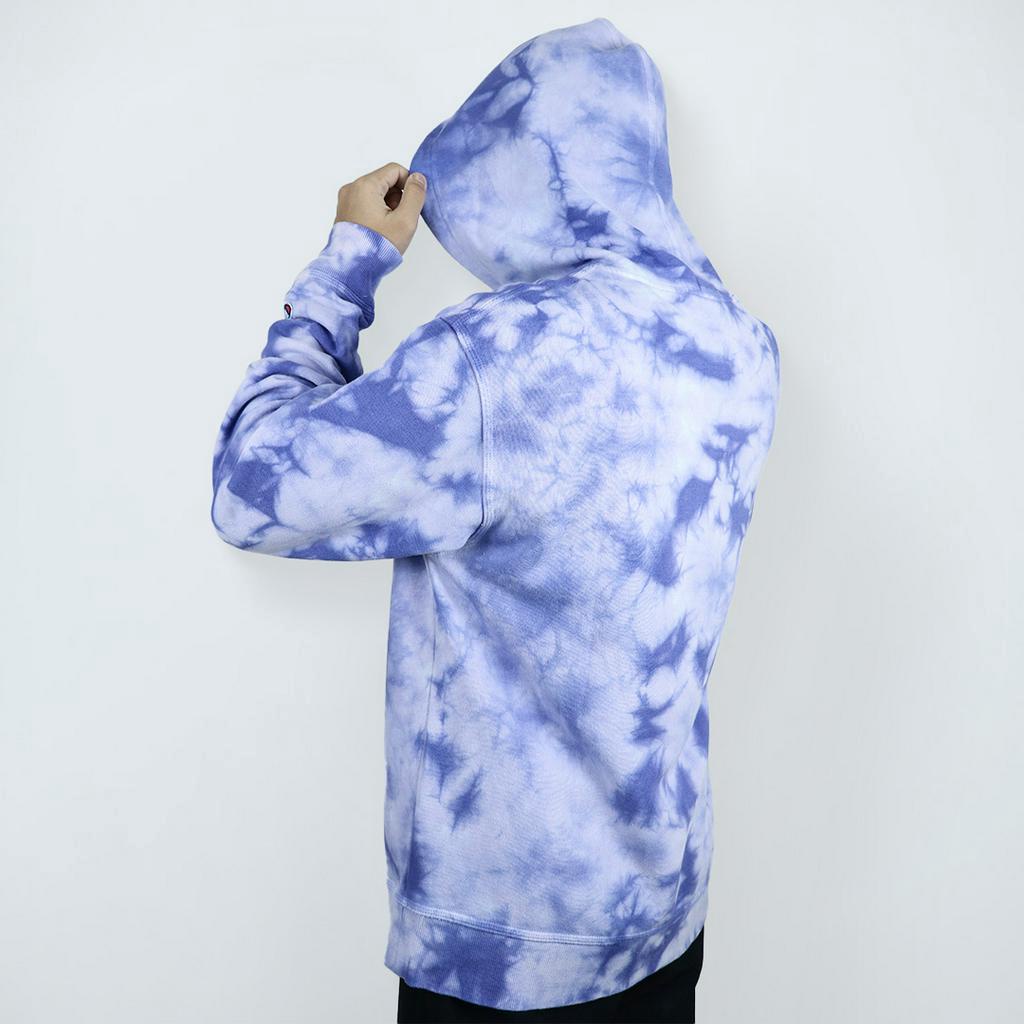 Hoodie Tie Dye Pria by Champion Purple