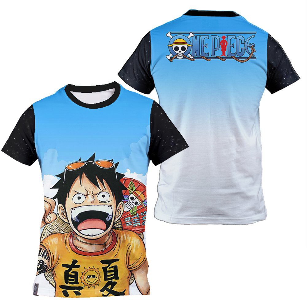 Kaos Anime One Piece Luffy Fk010 Premium Tshirt Full Print Distro