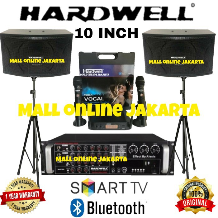 Paket karaoke sound system hardwell 10 inch original bluetooth rumahan
