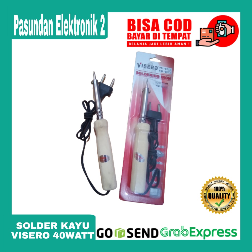 Solder 40W Watt Gagang Kayu