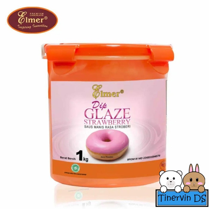 

Strawberry Dip Glaze - ELMER - Kemasan Pabrik 1 kg