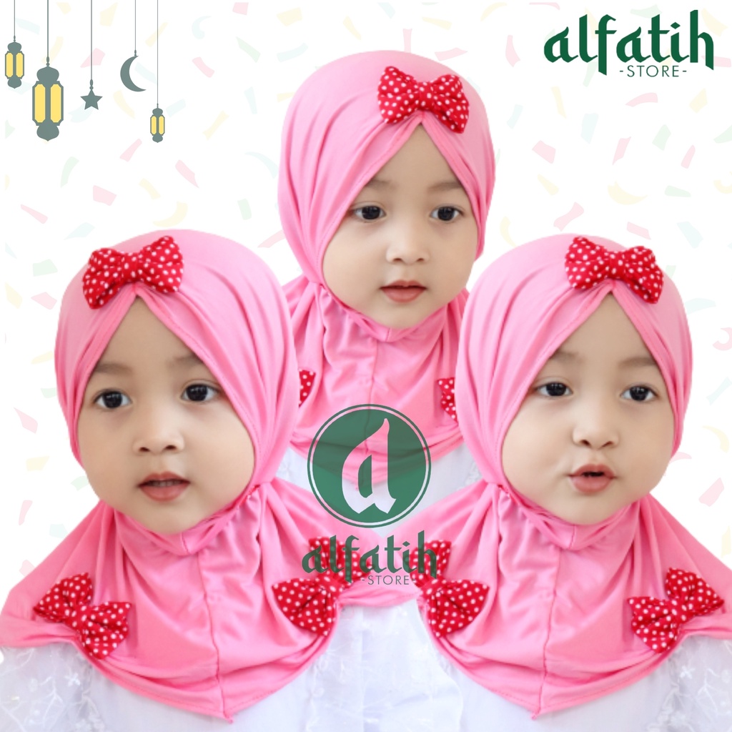 ALFATIH STORE / HIJABA ANAK CALISTA CUTE VARIASI PITA / JILBAB ANAK MURAH /HIJAB ANAK / BERGO ANAK / Kerudung Anak Jilbab Hijab Anak Bayi Perempuan / pastan baby / hijab anak / Jilbab Anak bayi Usia 0-3 Tahun Bahan Jersey Premium Nyaman Di Pakai