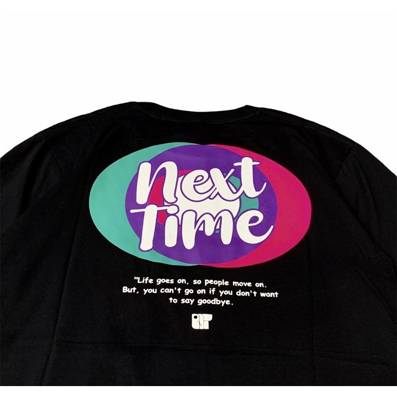 T shirt Black Katun Sevenkey x Next Time Original (pelangi)