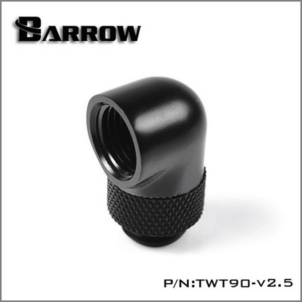 BARROW TWT90-V2.5 90° Rotary M-F G1/4 Fitting - Black