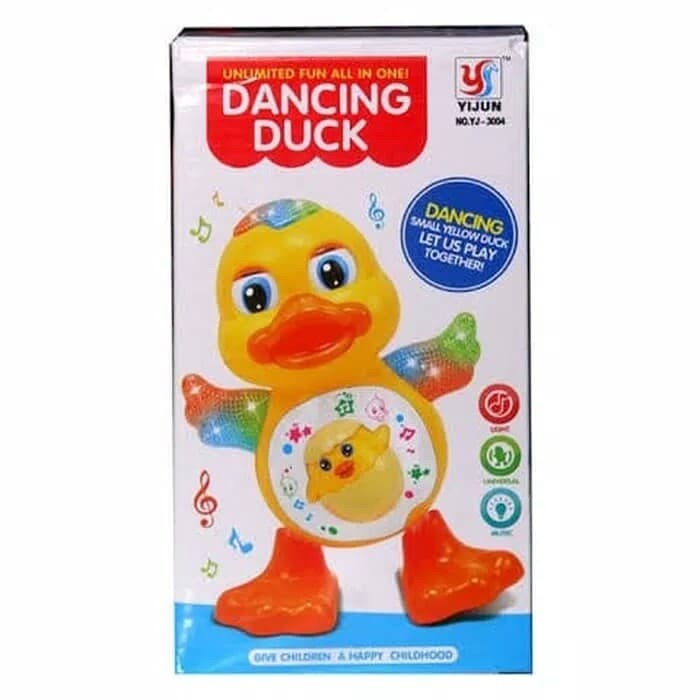 Dancing duck mainan edukasi anak bebek dance menari robot bebek musik lucky duck