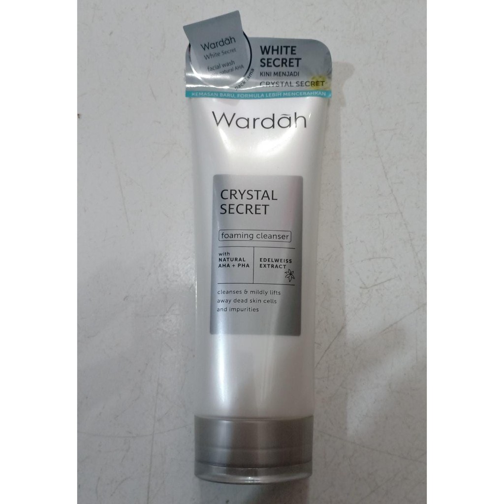 Wardah White Secret Facial Wash 100ml / Wardah Crystal Secret Foaming