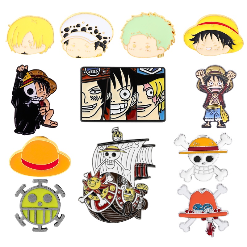 Bros Pin Desain Anime One Piece Untuk Aksesoris Pakaian