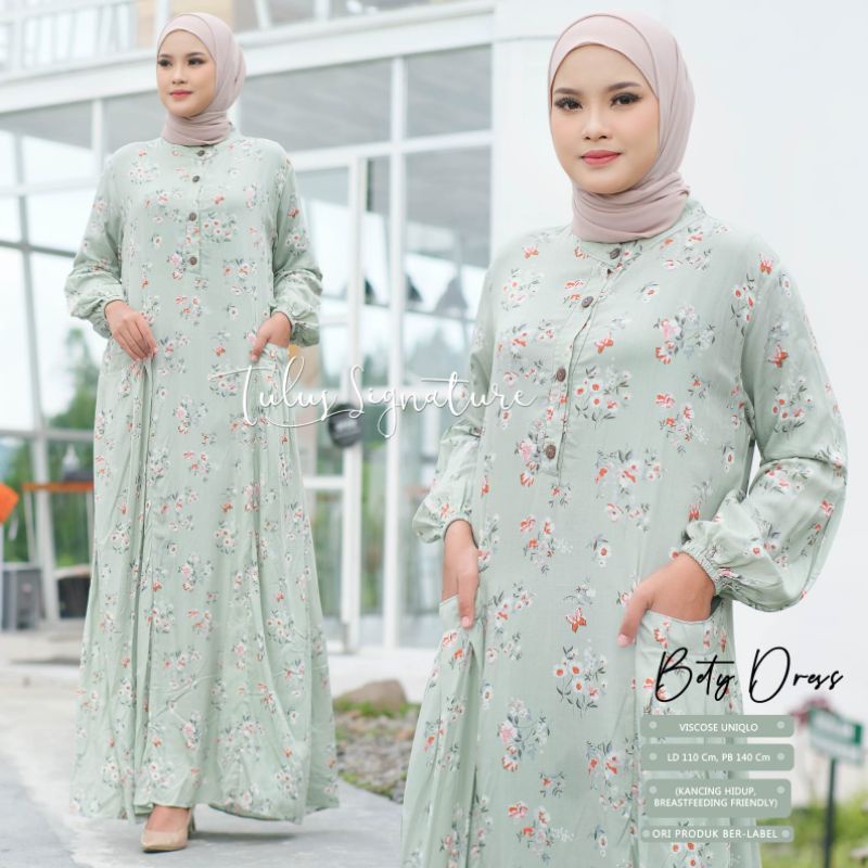 BETY DRESS BY TULUS SIGNATURE (DREES MUSLIMAH) Dress motif wanita rekomended