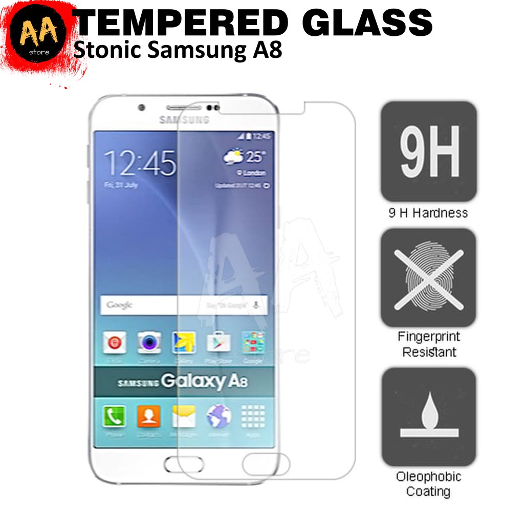 Tempered Glass Protector/Anti Gores Kaca HP/Smartphone Samsung A8 Pelindung Layar Handphone Stonic