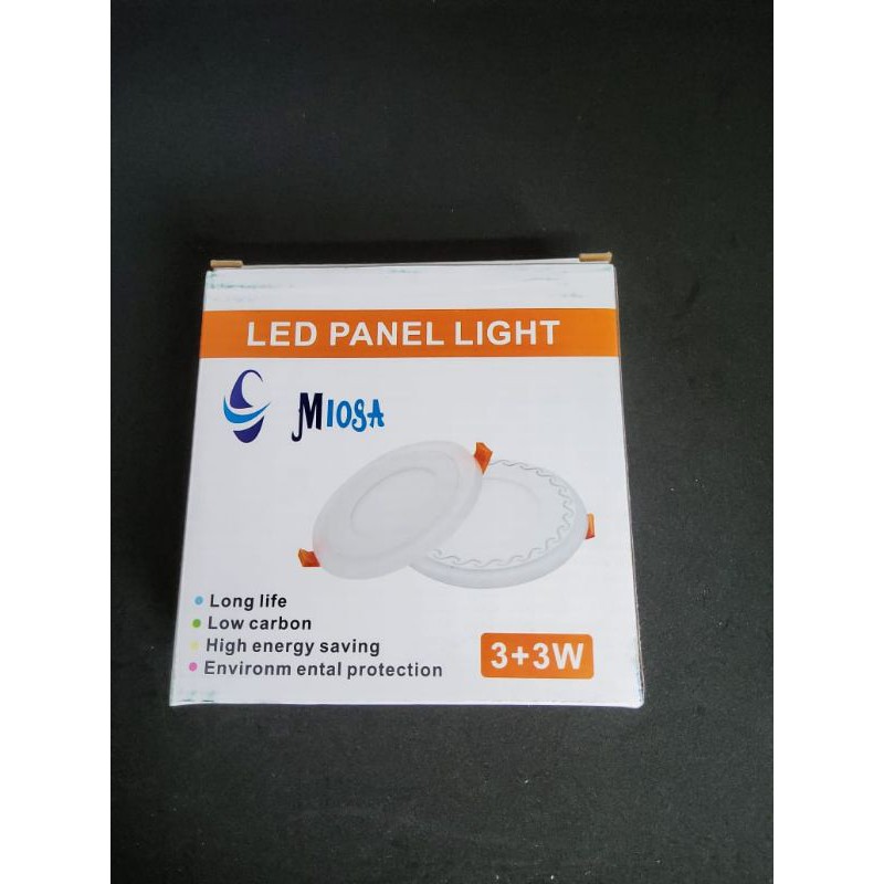 Lampu Downlight LED Panel 3+3 Watt Inbouw Kotak