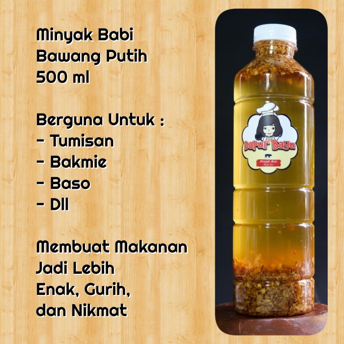 

Terlaris Minyak Babi/ Minyak Babi Bawang Putih 500ml