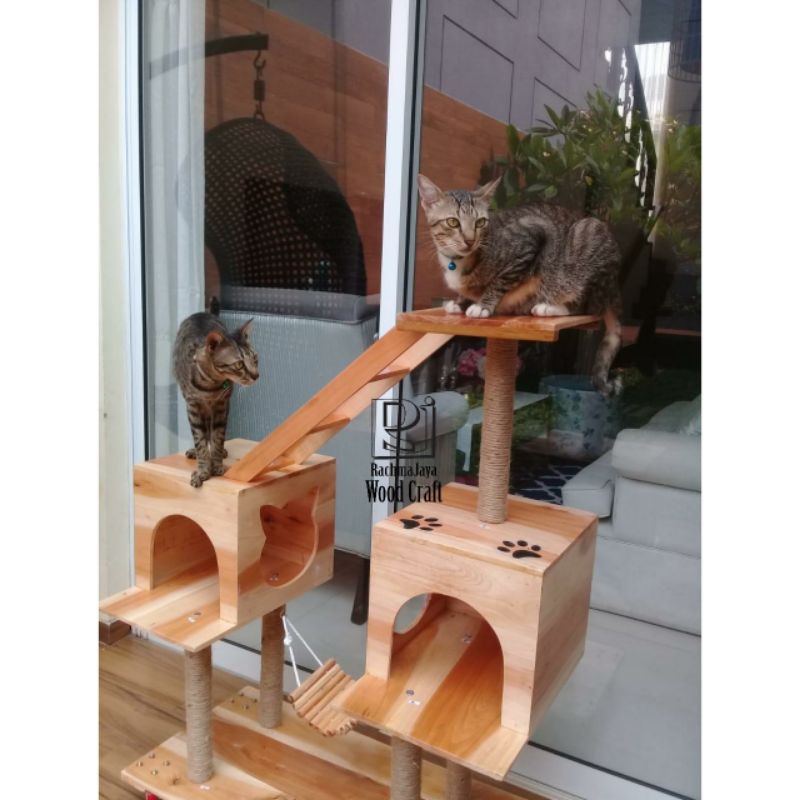 Rumah Kucing  Cat Condo cat tree rumah kucing kayu