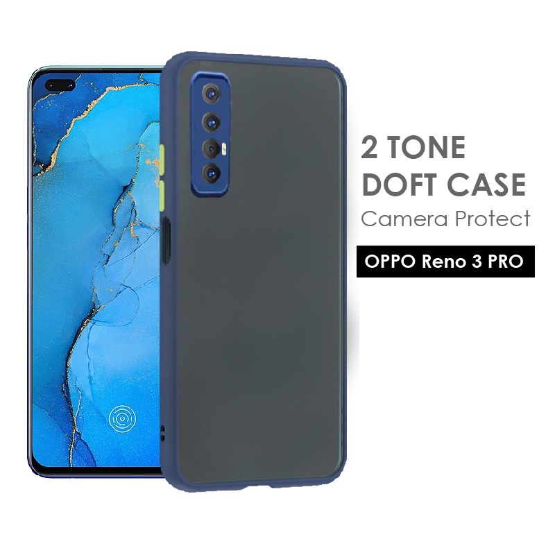 CASE HP OPPO A74 SOFTCASE DOVE MATTE PLUS PELINDUNG CAMERA