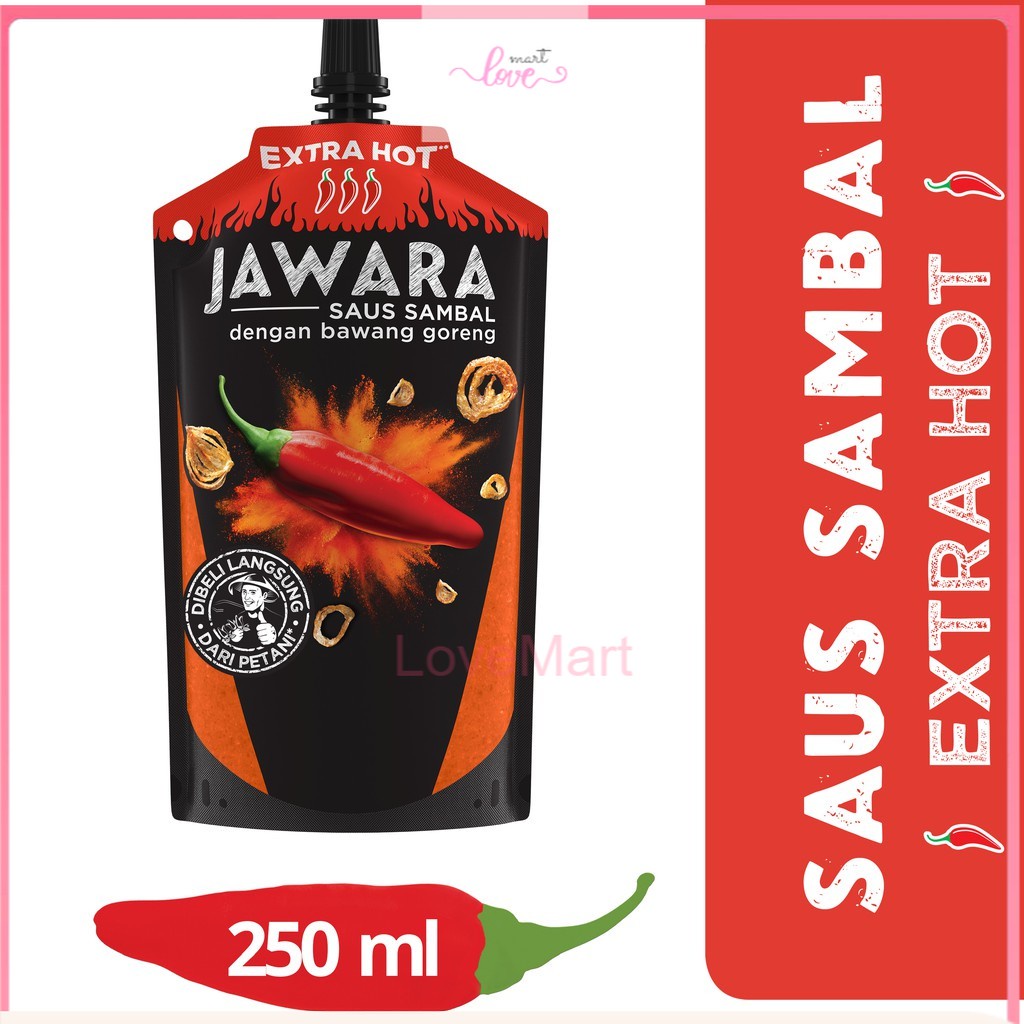 

Jawara Saus Sambal Bawang Goreng Extra Hot Pouch 250Ml