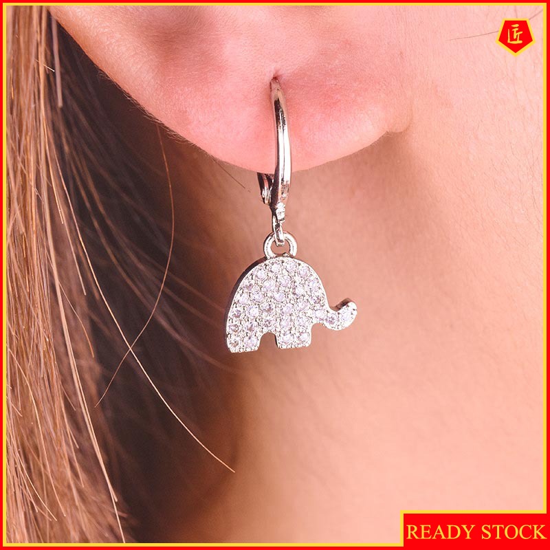[Ready Stock]S925 Silver Diamond Cute Elegant Earrings Simple Elegant