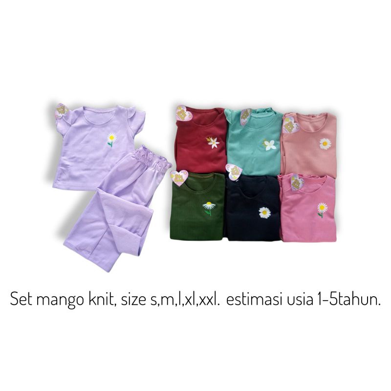 setelan mango knit, setelan anak cewek satu tahun