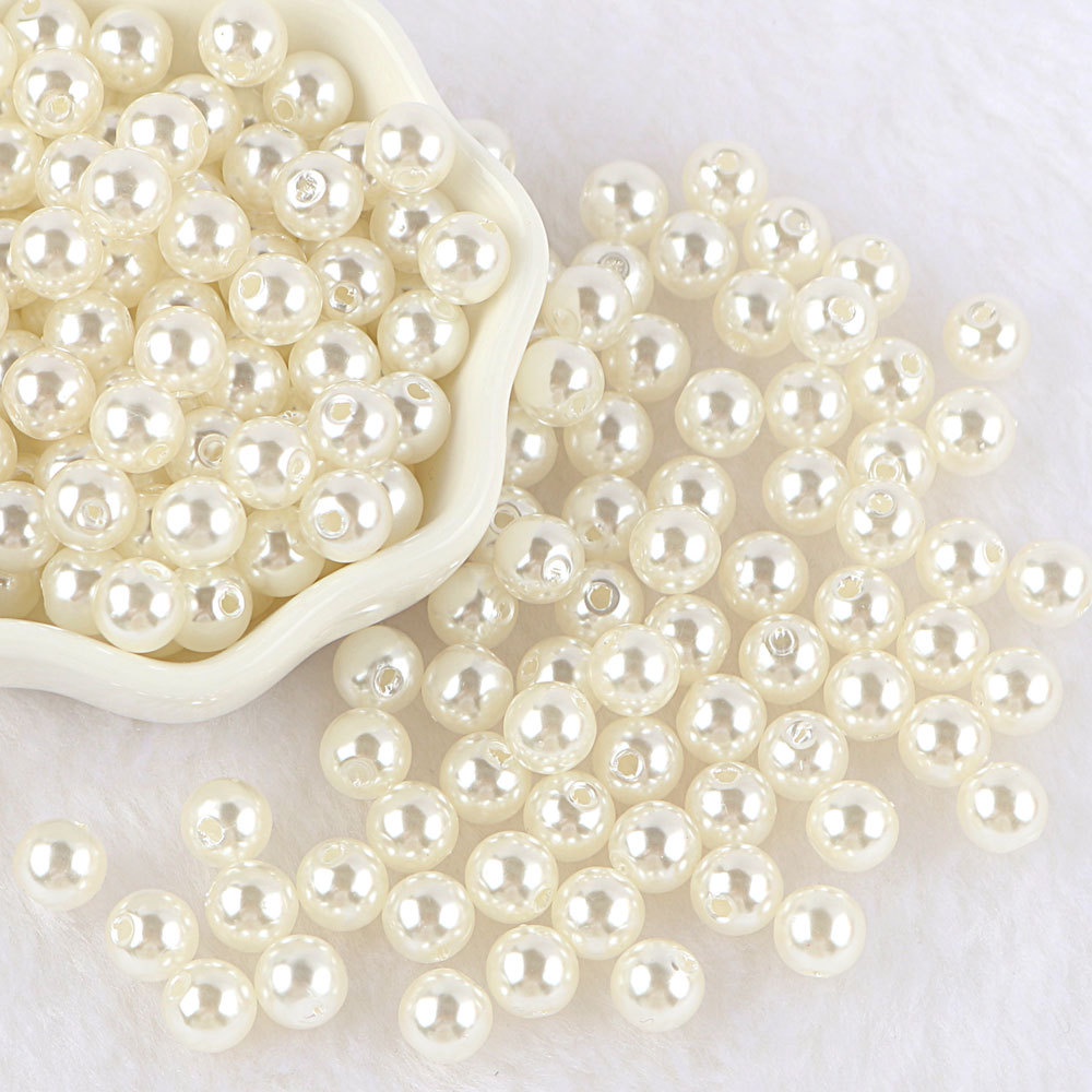 4-20mm White Beige Plastic ABS High Bright Imitation Pearls