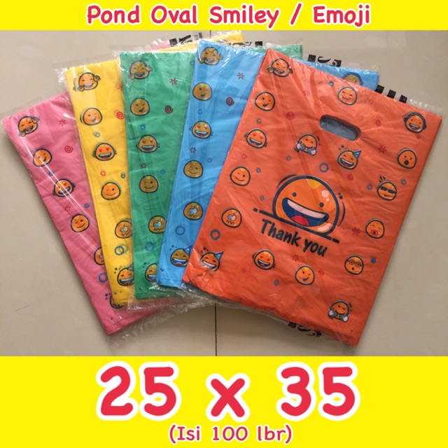 

Kantong Plastik Pond Oval Motif Smile / Emoji 25x35