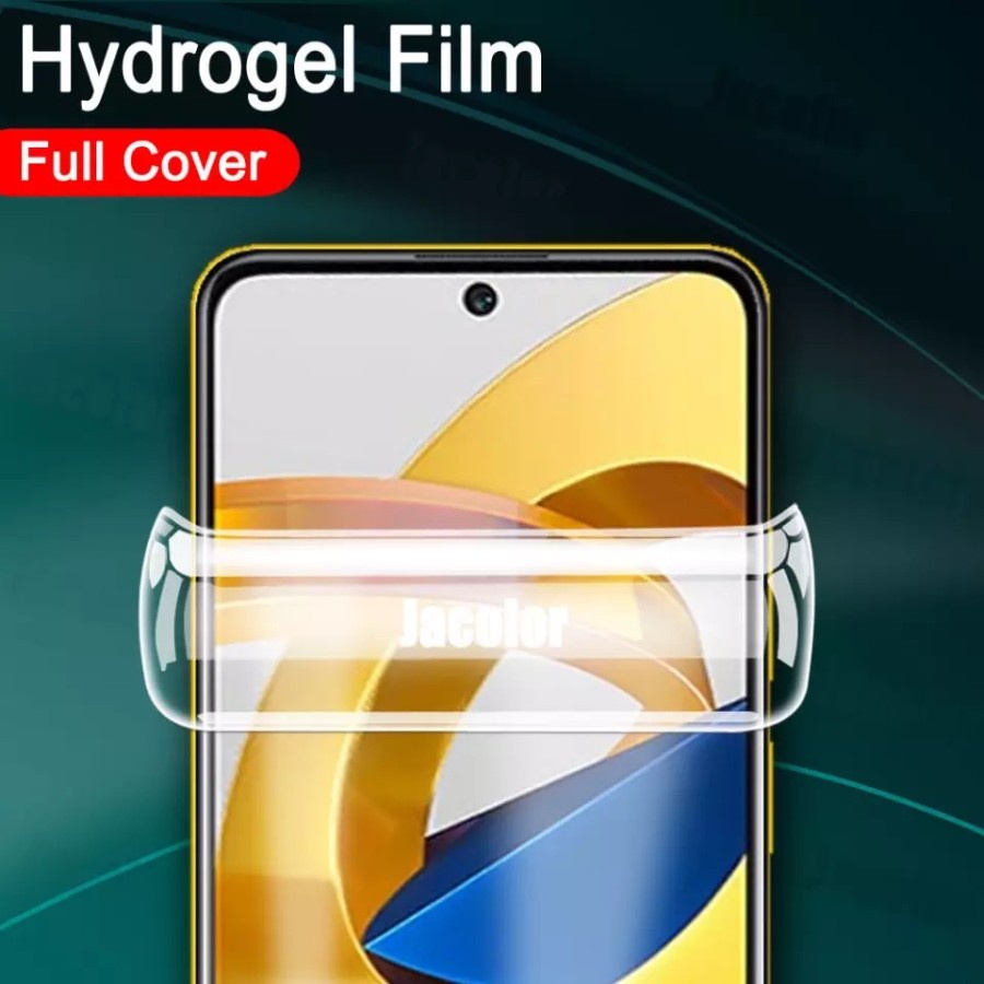 SCREEN HYDROGEL BENING POCOPHONE POCO F5 5G X5 PRO 5G POCO X5 5G M5 M5S C40 M4 PRO X3 GT POCO F3 5G PLASTIC DEPAN CLEAR BENING SCREEN GUARD PELINDUNG LAYAR FULL COVER