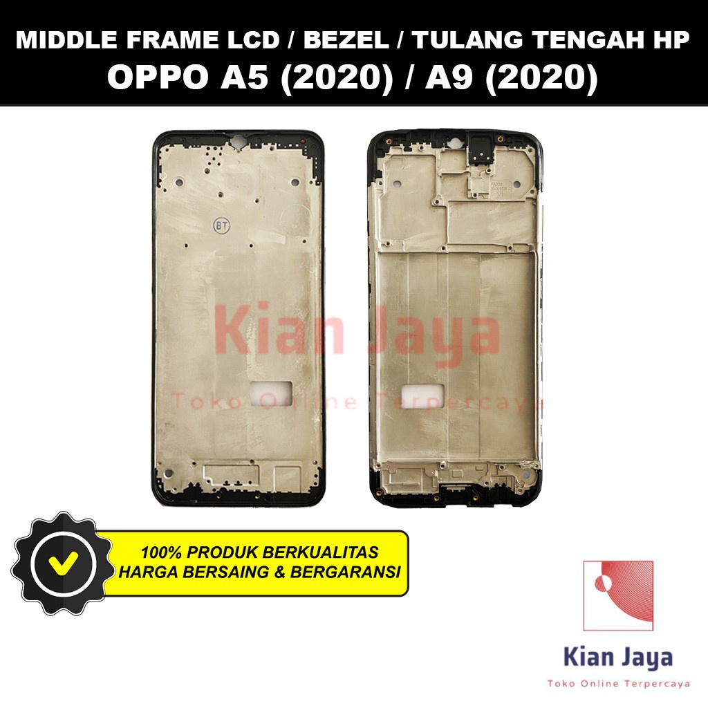 Middle Frame LCD Handphone Oppoo A5 (2020) / A9 (2020) Tulang Casing Tatakan Bezel Bazel Hp