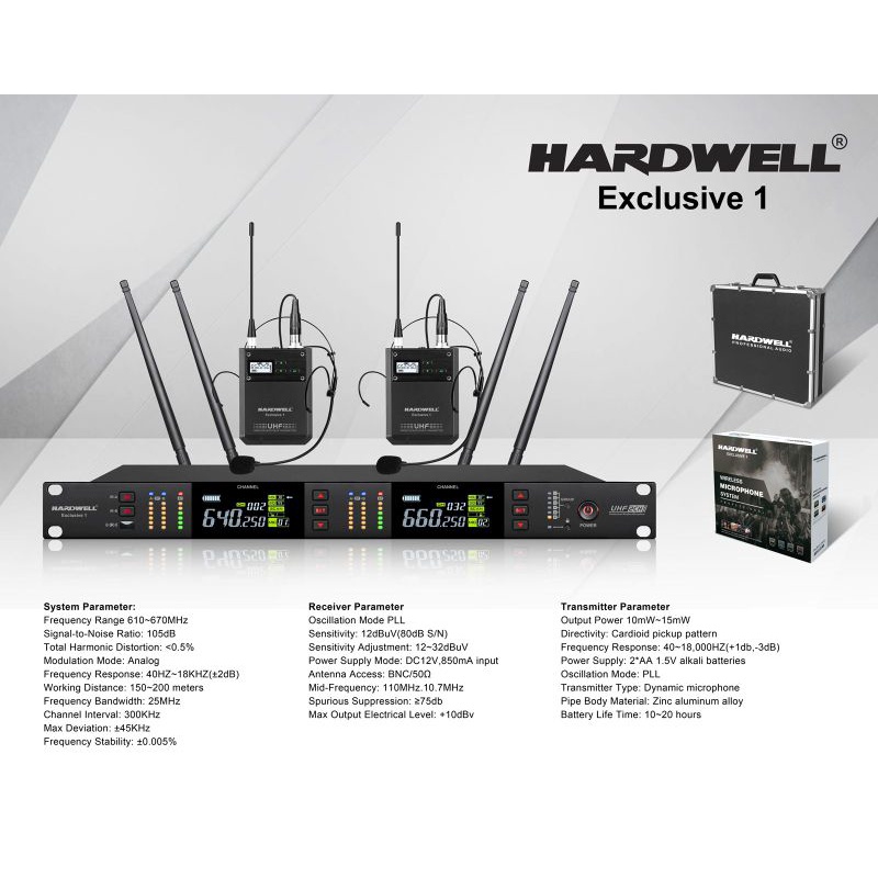 Mic wireless HARDWELL EXCLUSIVE 1 Profesional mic